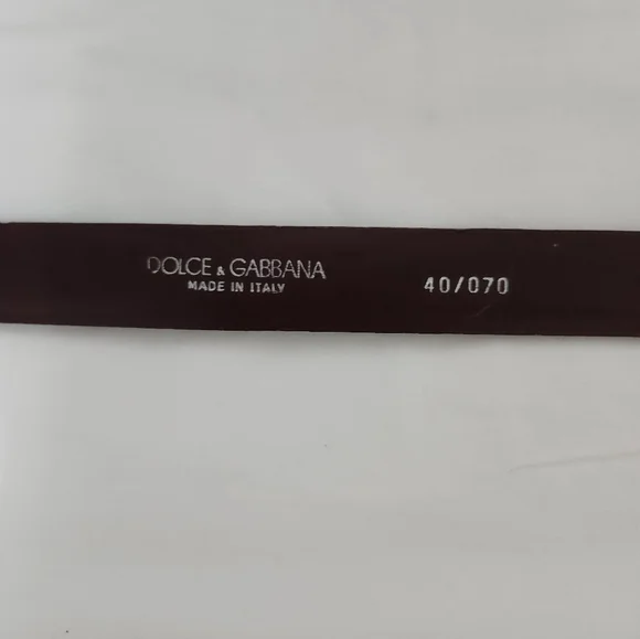 VINTAGE Dolce and Gabbana Brown Leather Belt with Silver Hardware (Ladie… - Picture 3 of 7